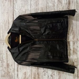 Black Vintage Leather Jacket